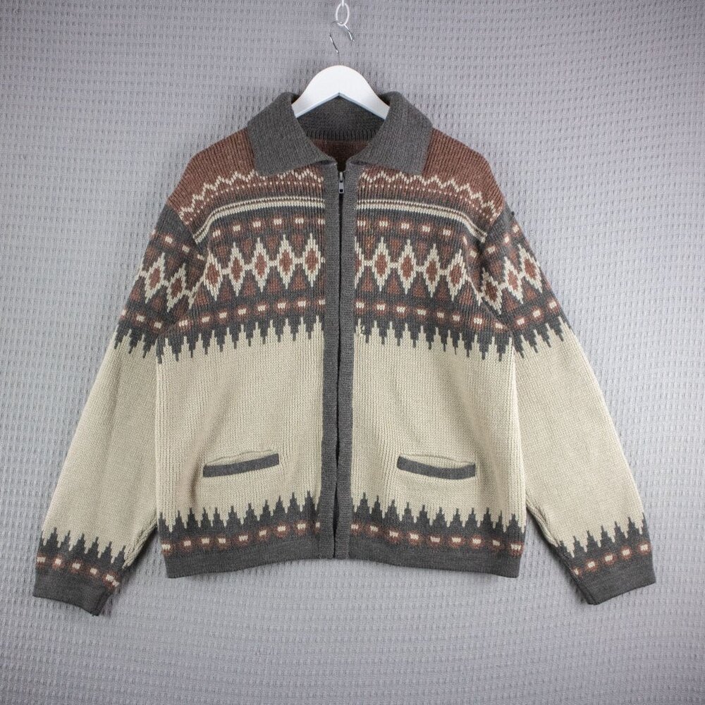 White Ram Vintage 70s Men's Cardigan Sweater M Canada